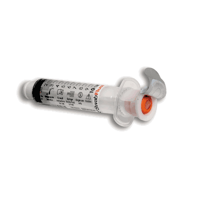 Saline Flush Syringe with Integrated Swabcap