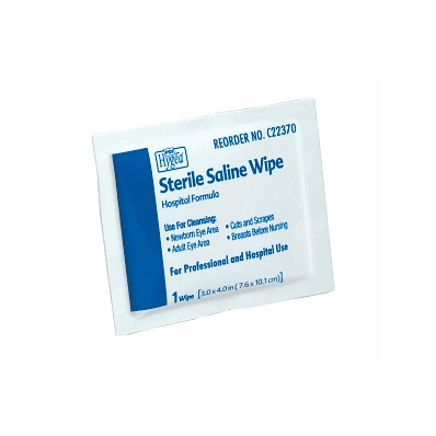 Saline Wipes, Lint Free