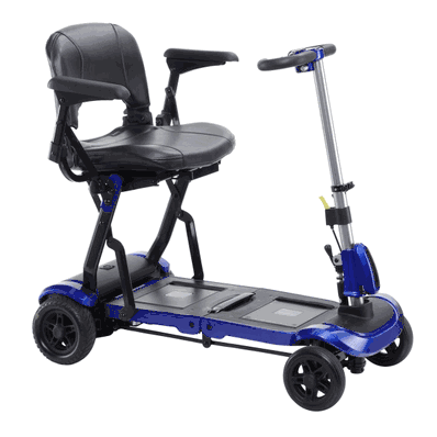 Scooter, Electric Blue, 16.75" Stadium Seat, 4 Wheel ZooMe Flex Ultra Compact