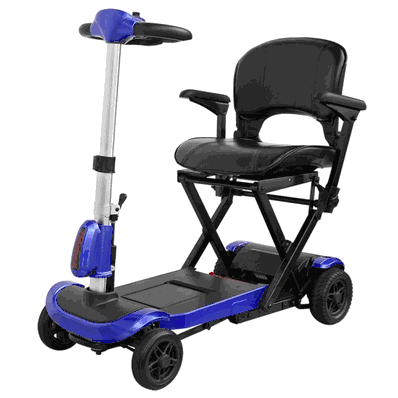 Scooter, Electric Blue, 16" Folding Seat ZooMe Flex Auto Flex