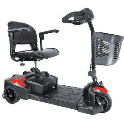 Scooter, Red/Blue, 16.5" Folding Seat, 3 Wheel