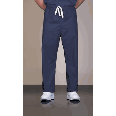 Scrub Pant, Tall, Cotton Navy, Reversible with Rip Hip Pocket