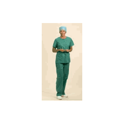 Scrub Pants Barrier Medium Green Female - Sl