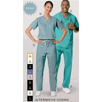 Scrub Pants, Color: Jade, Reversible Drawcord CM