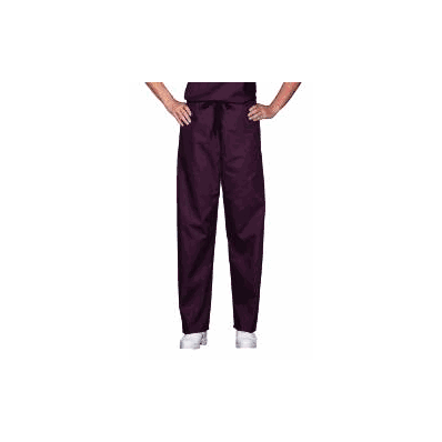 Scrub Pants Poplin X-small Burgundy Unisex -