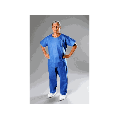 Scrub Pants, Spndx Wst, Serge Seams, L - Medl
