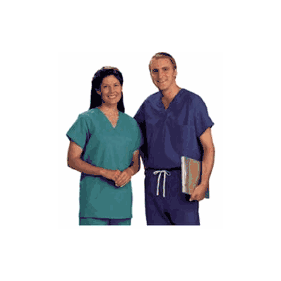 Scrub Shirt 2 X-large Ceil Blue 2 Pockets Uni