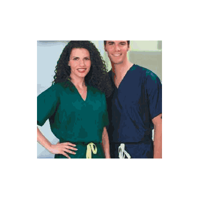 Scrub Shirt 2 X-large Jade 2 Pockets Short Sl