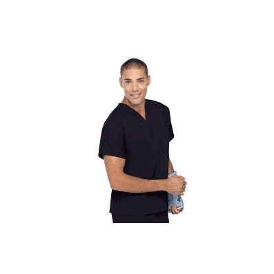 Scrub Shirt 2 X-large Navy 1 Pocket Short Sle