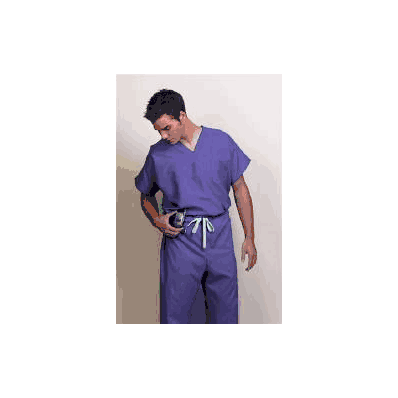 Scrub Shirt 3 X-large Iris 2 Pockets Set-in S