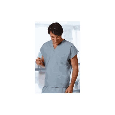 Scrub Shirt 4 X-large Ceil Blue 1 Pocket Shor