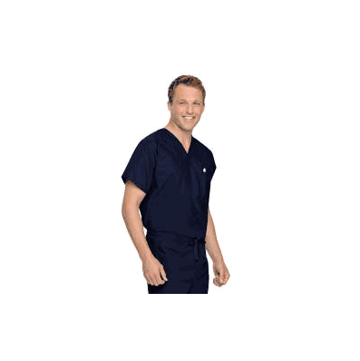 Scrub Shirt 5 X-large Navy Blue 2 Pockets Sho