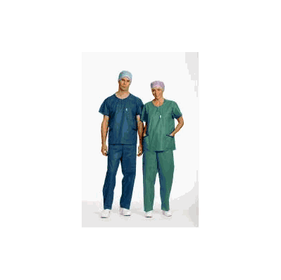 Scrub Shirt Barrier 2 X-large Green 3 Pocket
