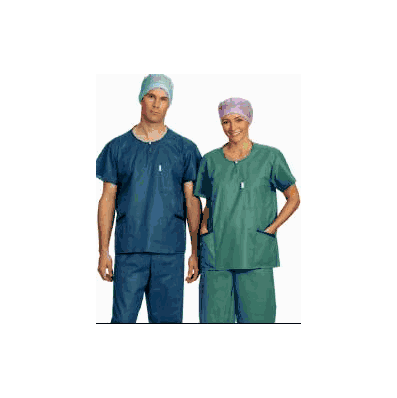 Scrub Shirt Barrier 3 X-large Green 3 Pocket
