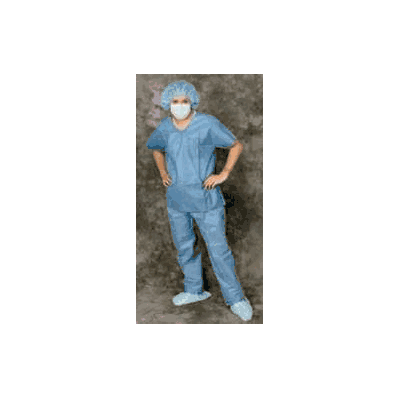 Scrub Shirt Extra-safe? Large Navy Blue Short
