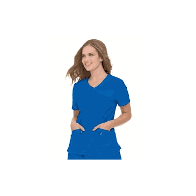 Scrub Shirt Gracie Small Royal Twill 2 Pocket
