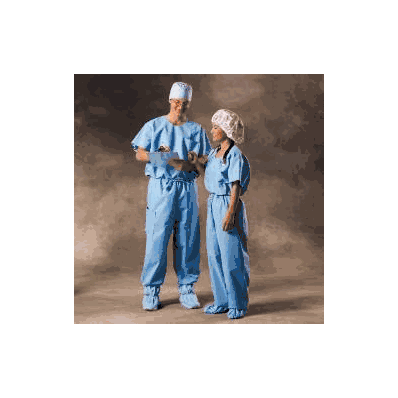 Scrub Shirt Large Blue 1 Pocket Short Sleeve