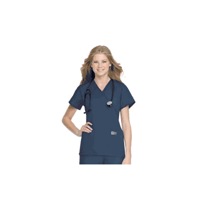 Scrub Shirt Large Caribbean Blue 2 Pockets Se