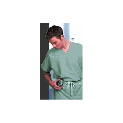 Scrub Shirt Large Ceil Blue 1 Pocket Extra Lo