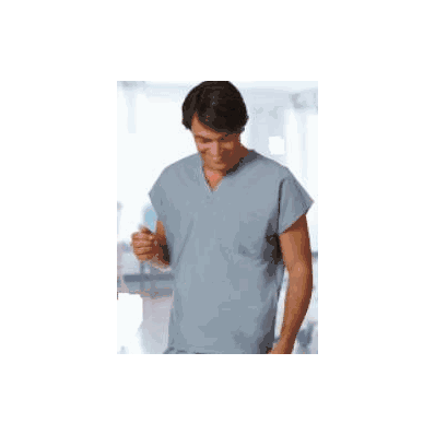 Scrub Shirt Large Ciel Blue 2 Pockets Short S