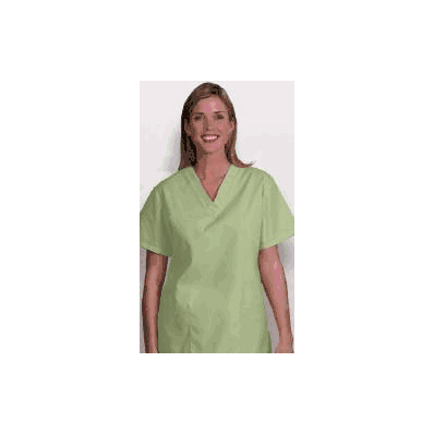 Scrub Shirt Large Dark Teal 2 Pockets Set-in