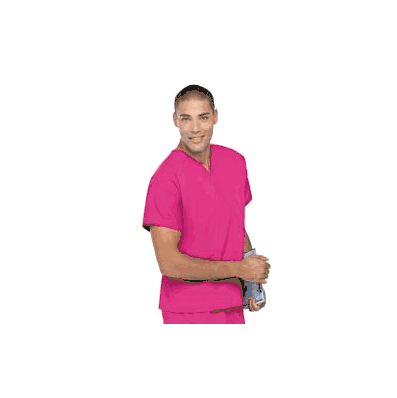 Scrub Shirt Large Primrose 1 Pocket Short Sle