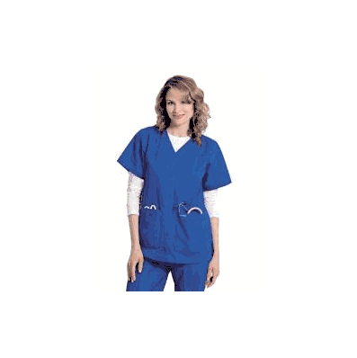 Scrub Shirt Medium Lightbright 4 Pockets Set-