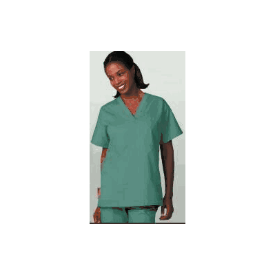 Scrub Shirt Medium Navy 1 Pocket Set-in Sleev