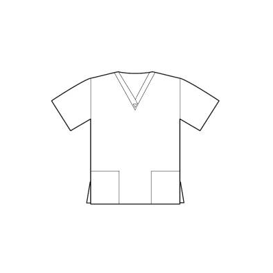 Scrub Shirt Medium Navy 2 Pockets Set-in Slee
