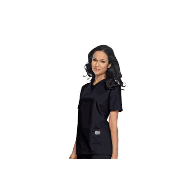 Scrub Shirt Medium Navy 2 Pockets Short Sleev