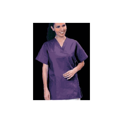 Scrub Shirt Medium Navy Blue 2 Pockets Short