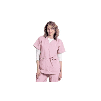 Scrub Shirt Medium Pearl Pink 4 Pockets Set-i