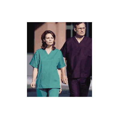 Scrub Shirt Medium Teal 1 Pocket Short Sleeve