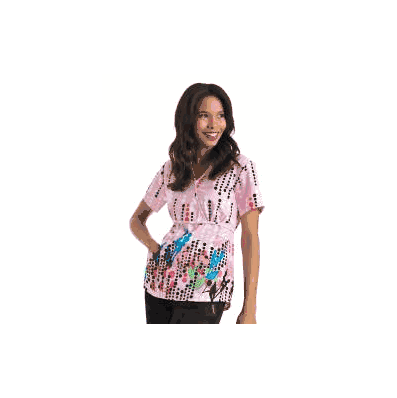 Scrub Shirt Medium Wine 1 Pocket Set-in Short