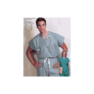 Scrub Shirt Medium Cranberry 1 Pocket Cap Sle