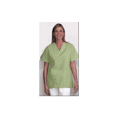 Scrub Shirt Small Ceil Blue 2 Pockets Set-in