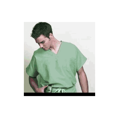 Scrub Shirt Small Navy 1 Pocket Extra Long Ca