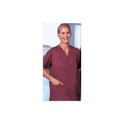 Scrub Shirt Small Navy 2 Pockets Set-in Sleev