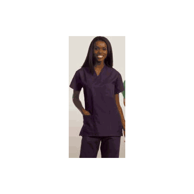 Scrub Shirt Small Tan 3 Pockets Set-in Sleeve