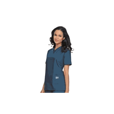 Scrub Shirt X-large Caribbean Blue 3 Pockets