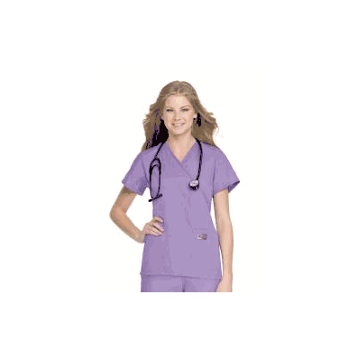 Scrub Shirt X-large Orchid 2 Pockets Set-in S