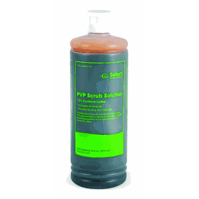 Scrub Solution, 16 oz. Flip-Top Bottle, 7.5% Povidone Iodine