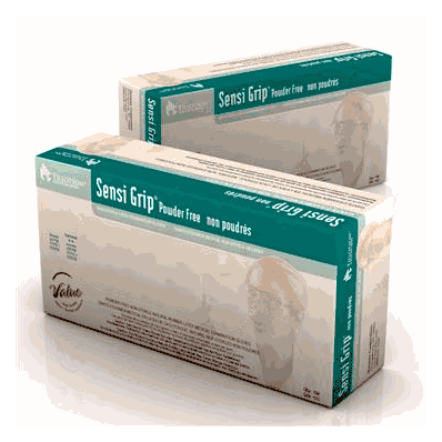 Sensi Grip Latex Exam Gloves, Powder Free - 1