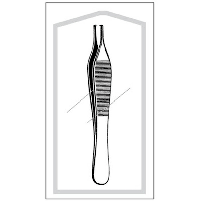 Serrated Tips with 1x2 Teeth, 4-3/4" Adson Tissue Forceps 25/Bx