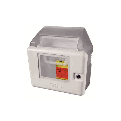 BD 305017 Sharps Collector Wall Cabinet, Small Patient Room