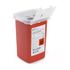 Sharps Container, 1 qt, 6-1/4" H X 4-1/4" W X 4-1/4" D, sold as 80/Case, Phlebotomy Free Standing Vertical Entry with Locking Lid, Red Base / Translucent Lid by Prevent 065 <br><br><font color="red"><b>BACK TO THE PRODUCT TABLE, <a href="https://www.aaawholesalecompany.com/needles-and-syringes-sharps-collectors-phlebotomy-sharps-containers.html">CLICK HERE</a></b></font>
