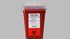 Sharps Container, 1 qt., 7-1/2" H X 4-1/2" W X 4-1/2" L, sold as 80/Case, Phlebotomy Style Free Standing Vertical Entry with Locking Lid, Red Base / Translucent Lid by OakRidge 0310-1500 <br><br><font color="red"><b>BACK TO THE PRODUCT TABLE, <a href="https://www.aaawholesalecompany.com/needles-and-syringes-sharps-collectors-phlebotomy-sharps-containers.html">CLICK HERE</a></b></font>