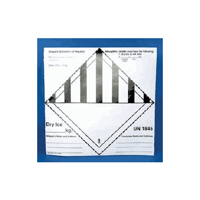 Shipping Label Dry Ice 5-1/2 X 5-1/2 Inch - L
