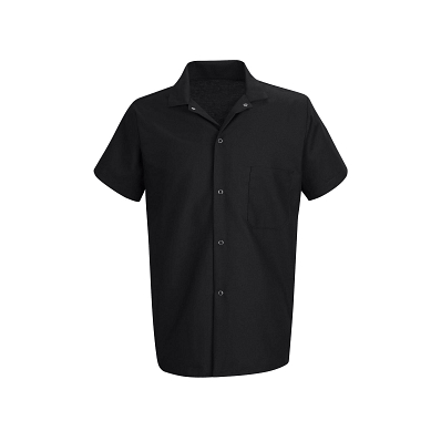 Shirt, Chef, Snap Front, Black, 4xl - Medline