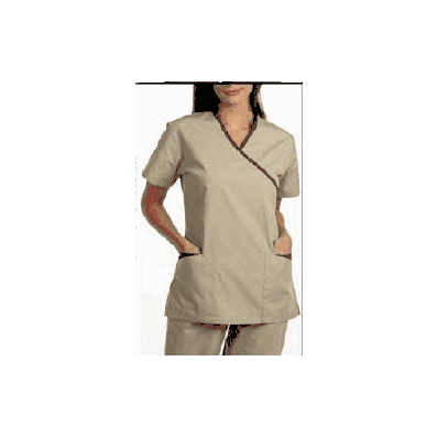 Shirt, Tunic StafF Crossover Tan Wmn Med - -
